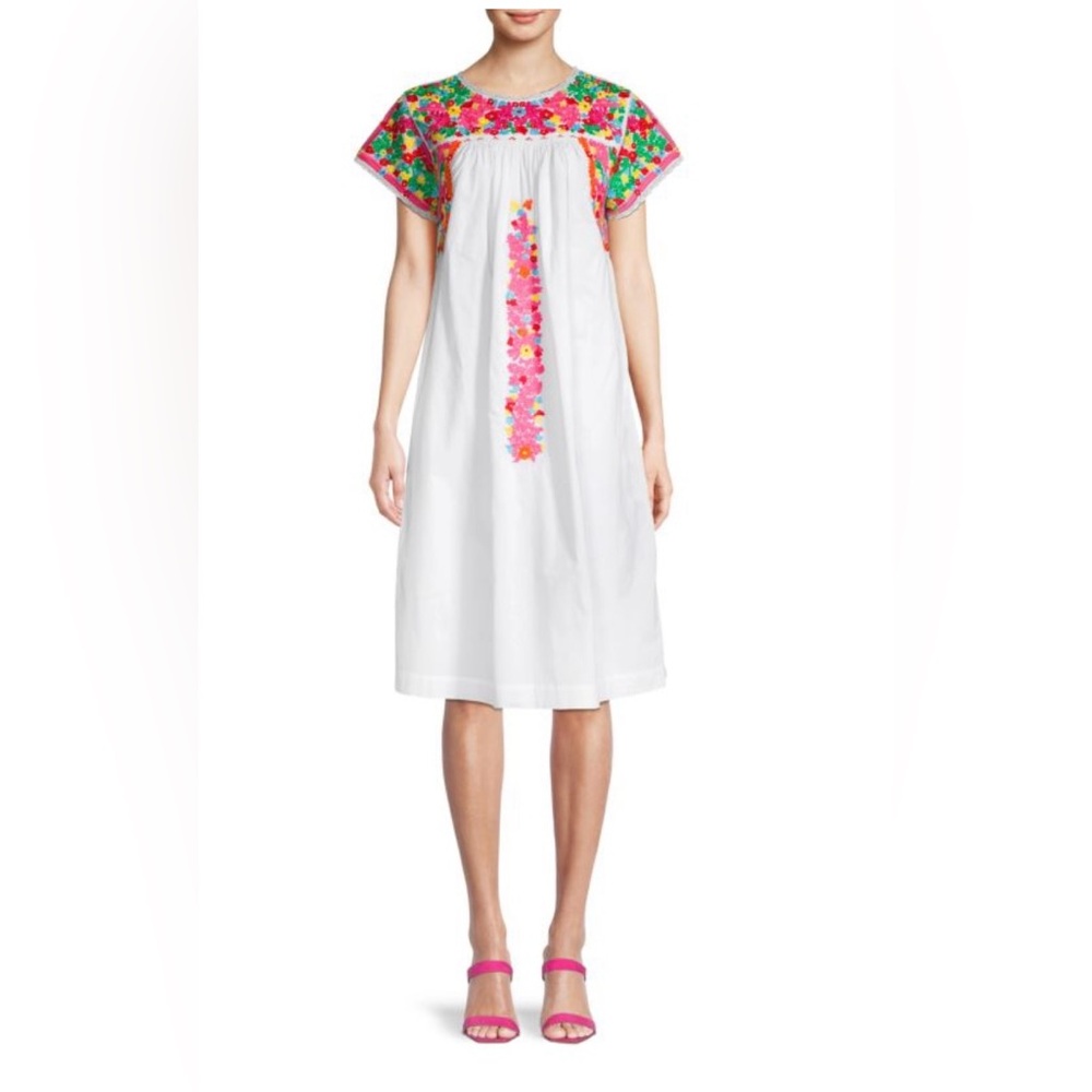 Frances Valentine Dress Embroidery Mexican Oaxaca Like Style Size 1X NWOT